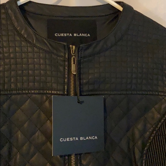 Cuesta Blanca  Black leather jacket size 8 - Picture 2 of 5